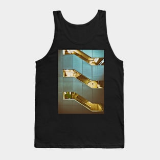 Dimly Lit City Building Staircase Tank Top